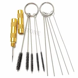 

11pcs Airbrush Spray Gun Nozzle Cleaning Repair Tool Kit Needle & Brush Set New