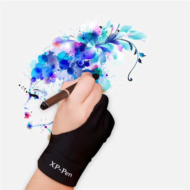 

2-Finger Anti-Fouling Gloves Mittens for Wacom Drawing Digital Tablets XP-PEN HUION UGEE