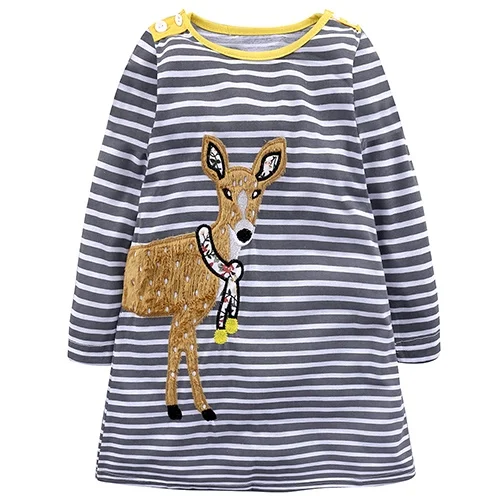 New Design for Girls Dresses with animal print children's clothing