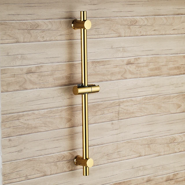 Gold plated Stainless steel Shower Slide Bar for Bathroom with
