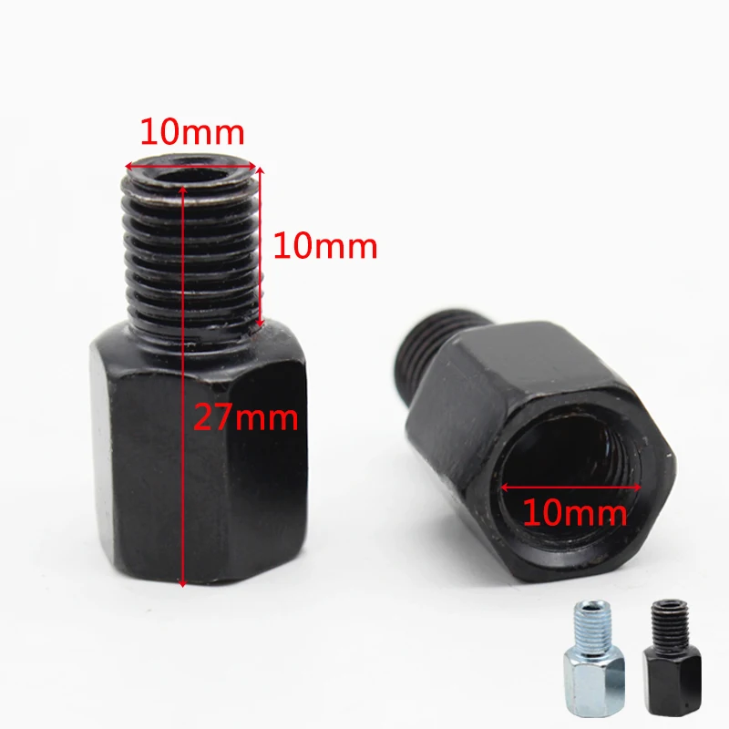 2pcs Metal Universal Motorcycle Scooter Mirror Adapter Side Mirror