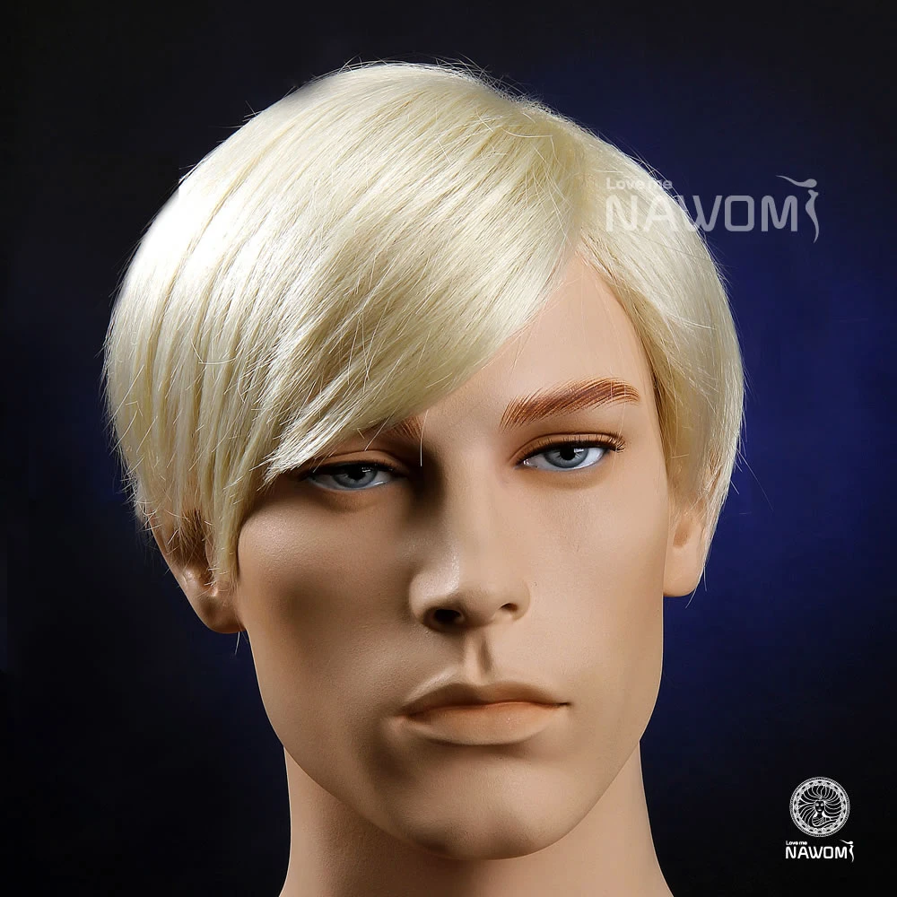 Big Promotion Shiny Blonde Business Man'S New Style Fake Hair High  Temperature Resistance Charming Short Wig + Wig Cap|wig net cap|cap  casualwig model - AliExpress