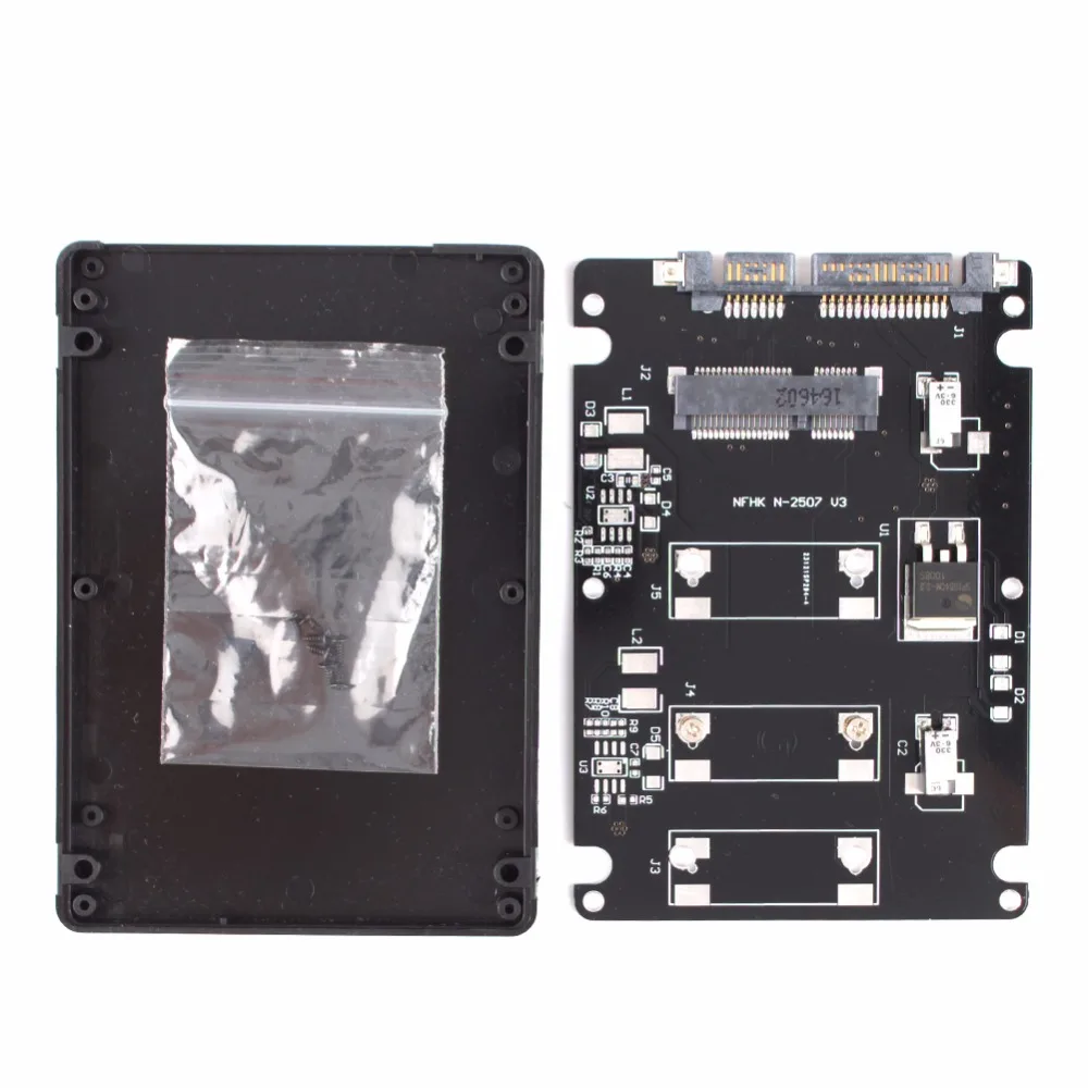 USB 3.0 SATA Mini e mSATA SSD to 2.5/" SATA3 Adapter card With Case