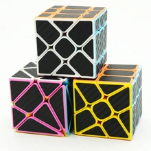 3 шт. Lefun Cube Стиль ветряная мельница оси Фишер куб оригинальная Волшебная скорость Stickerless розовый с черными наклейками Cubo Magico PuzzleCube