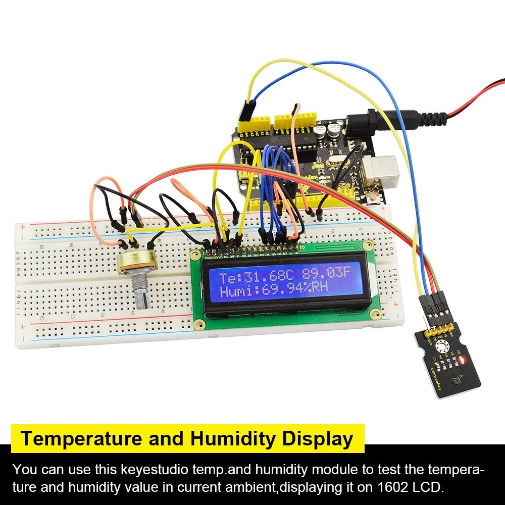 Модуль датчика температуры и влажности Keyestudio SHT31 I2C для Arduino|Аксессуары