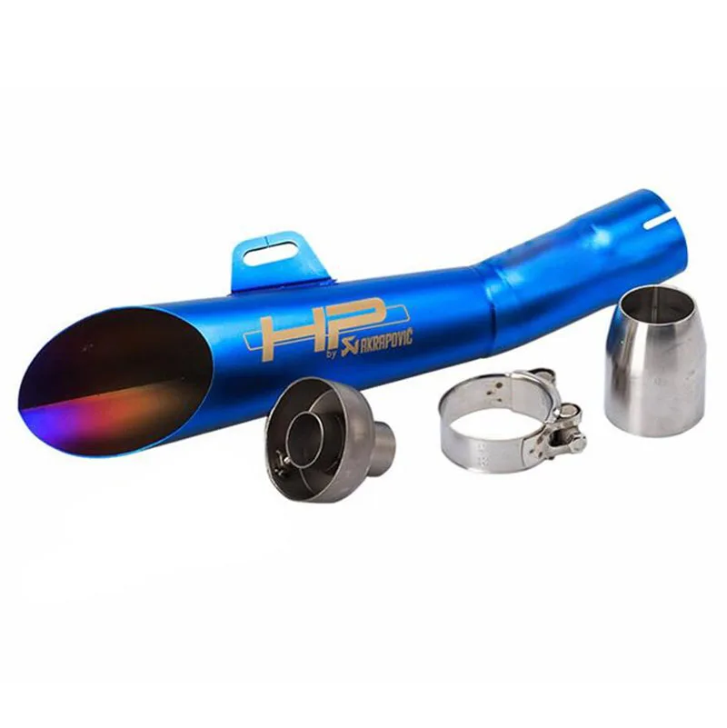 TKOSM Moto rcycle GP Pot Escape Moto Cross скутер Akrapovic глушитель выхлопной трубы Z750 R1 R6 MT03 FZ1 Ninja ER6N NMAX - Цвет: Золотой