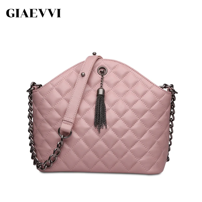 

GIAEVVI 2018 brand women shoulder bag ladies crossbody luxury handbags genuine leather handbag shell bag women messenger bags