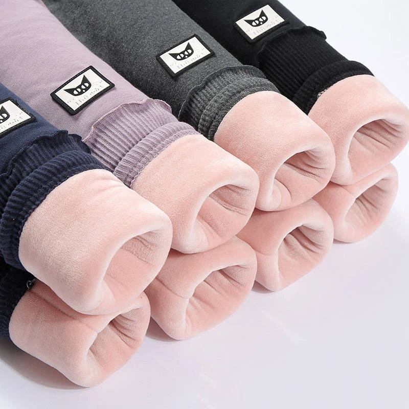 

Girls leggings plus velvet pants children three-layer thick warm pants winter baby children's clothing children's trousers