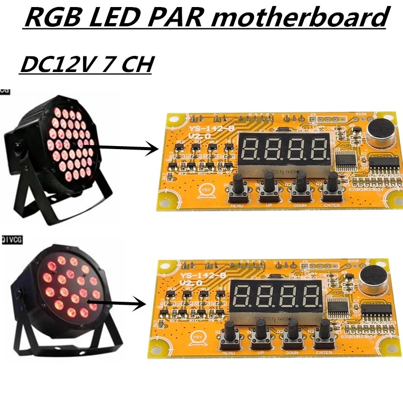 2 шт./RGB материнская плата 18X3 Вт/36X3 Вт светодиодный PAR плата постоянного тока DC12V 7CH