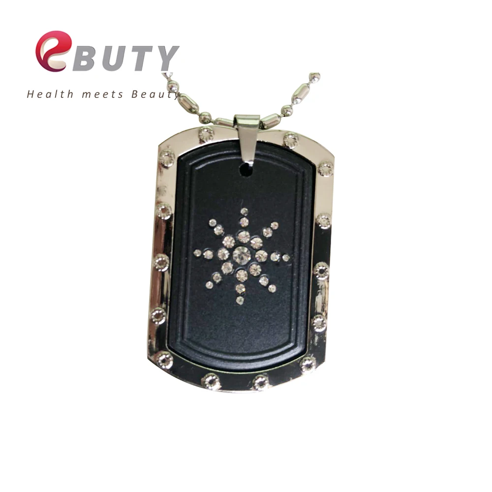 

Ebuty Energy Germanium Pendant Negative Ions Lava Charms Pendants Stainless Steel Health Curling Jewelry Gift with Box