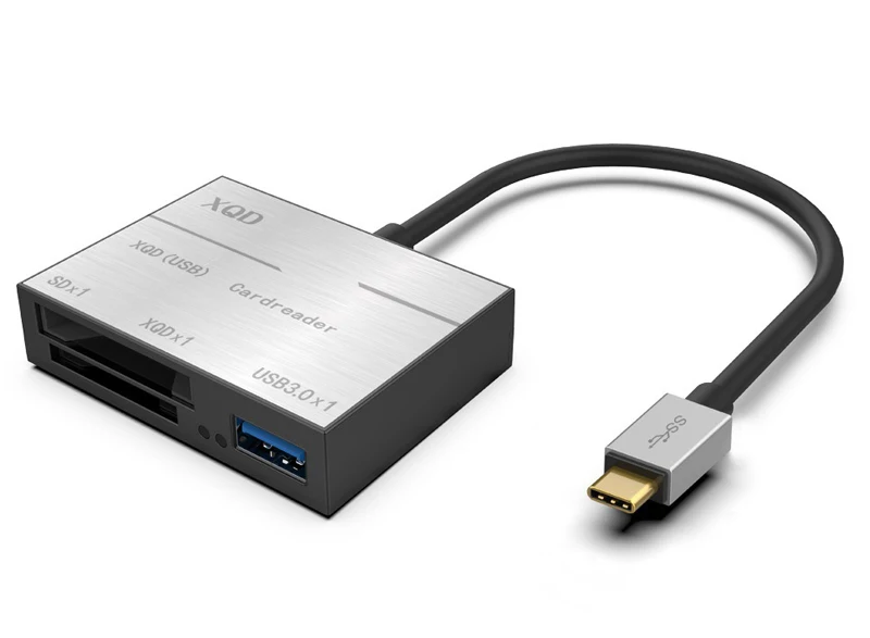 Профессиональный Тип C Card Reader USB 3,0 SD Карта памяти SDHC XQD смарт-карты памяти считыватель карт OTG адаптер для Macbook компьютера
