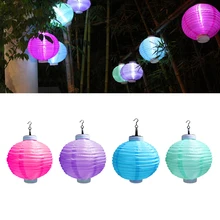 Красная/фиолетовая/синяя/зеленая светодиодная лампа на солнечных батареях садовая дорожка двор Декор лампа открытый дорожка летний Декор Водонепроницаемая нейлоновая ткань