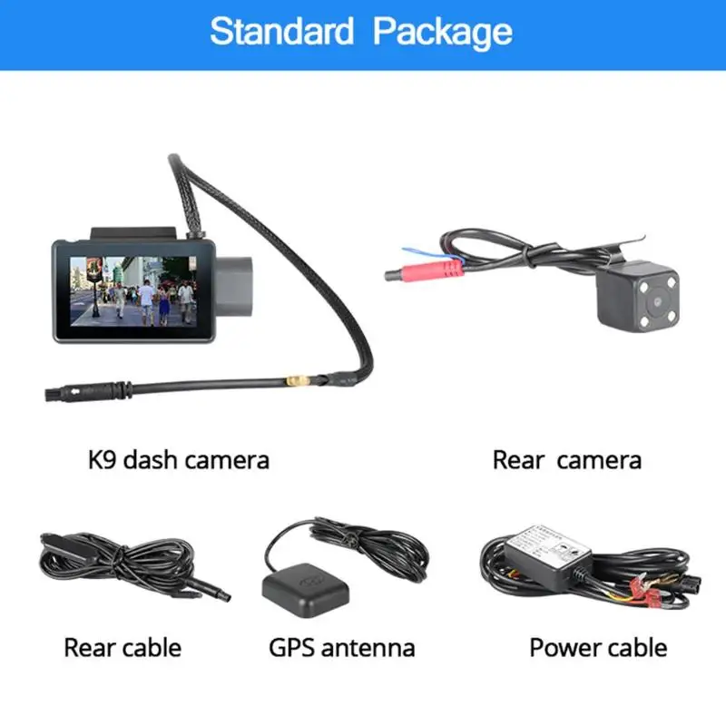 Phisung K9 1080P Full HD 3,0 экран Android 5,0 3g WiFi Автомобильный видеорегистратор камера видеорегистратор gps регистратор видео рекордер двойной объектив WDR Dashcam