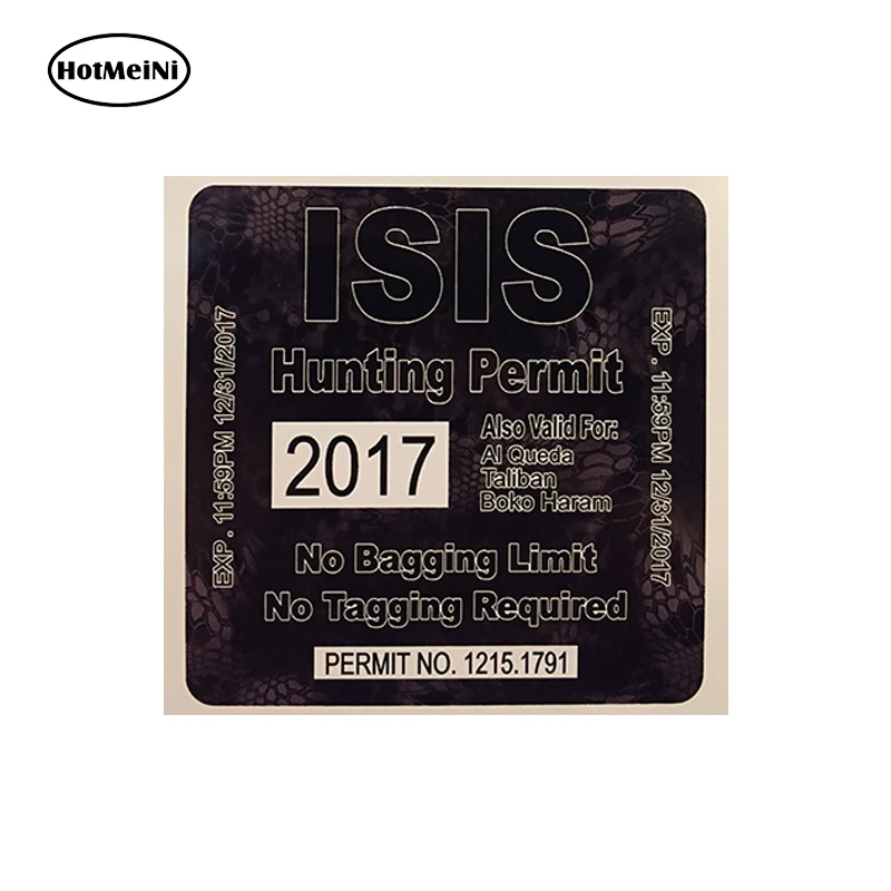 HotMeiNi13cm x 13cm автомобильный Стайлинг автомобиля Наклейка isis Terrorist США американская