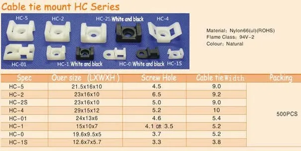 HC CCM Cable tie fix seat# Винт fix seat saddle base нейлоновый зажим для провода подвал кабельный зажим fix seat, проволочное крепление на молнии с винтовым креплением