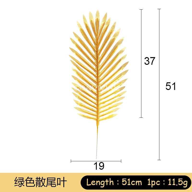 1 шт., золотые листья из ротанга, свадебные украшения, искусственные растения, ткань, искусственные листья монстеры, настенные украшения для дома, вечерние принадлежности - Цвет: 2-M Leaf