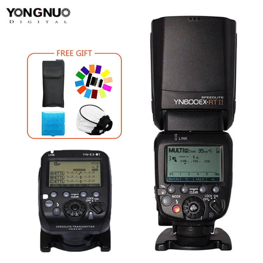 

YONGNUO YN600EX-RT 2.4G Wireless HSS 1/8000s Master Flash Speedlite for Canon Camera as 600EX-RT YN600EX RT+YN-E3-RT+Softbox Box