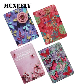 

Girls Fashion Leather Passport Cover Travel Accessories Passport Protector With Bank ID Card Holder Hot Small Gift for Friends