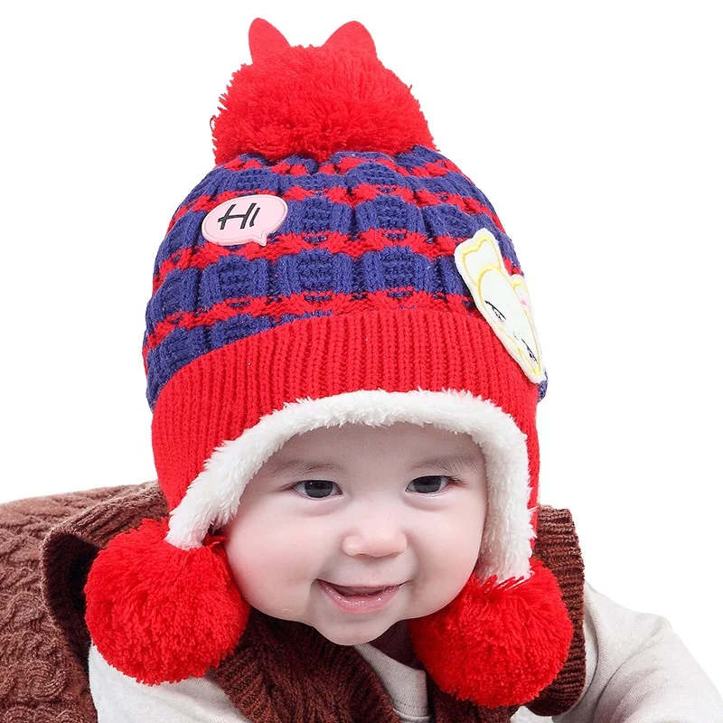 Winter Warm Baby Hat Infant Beanie Cap For Children Boys Girls Hi