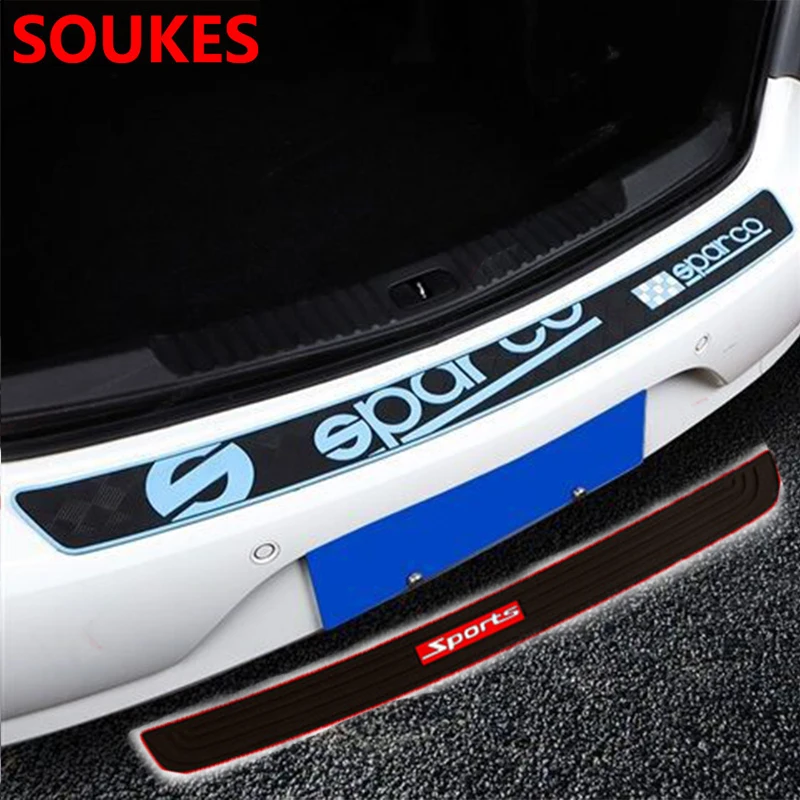 

Sport Car Trunk Bumper Silicone Protection Sticker For Audi A3 A6 C5 C6 VW Polo Toyota Corolla Renault Dacia Duster Lada Vesta