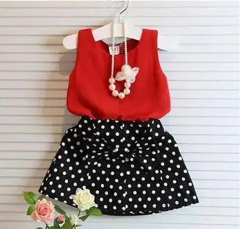 

2017 Hot Girls Clothing Sets Pleated Lace Vest Two-piece Children Casual Conjunto Fashion Girls Clothes Suit Skirt 2~14age