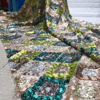 

Gold Line Latest African Stones Laces Fabrics Embroidered 2019 High Quality French Lace Fabric Nigerian Net tulle Lace Fabric