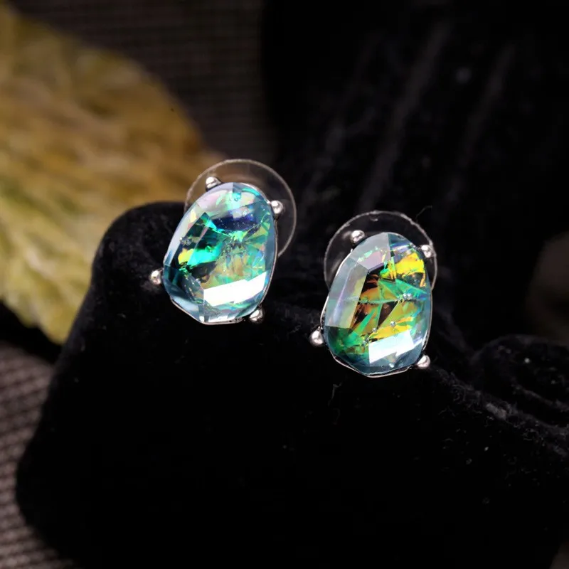 AliExpress Лидер продаж новые яркие цвета имитация драгоценных камней женские серьги Заводские, закупка