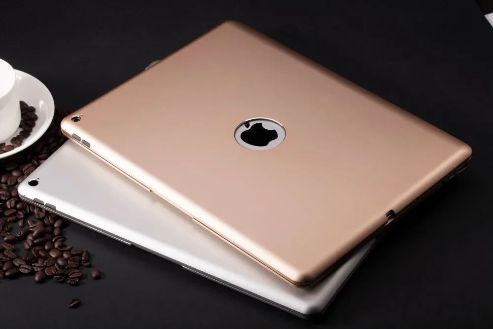 Ультра-тонкий метель Беспроводной Bluetooth клавиатура + 7 цветов с подсветкой Smart Case