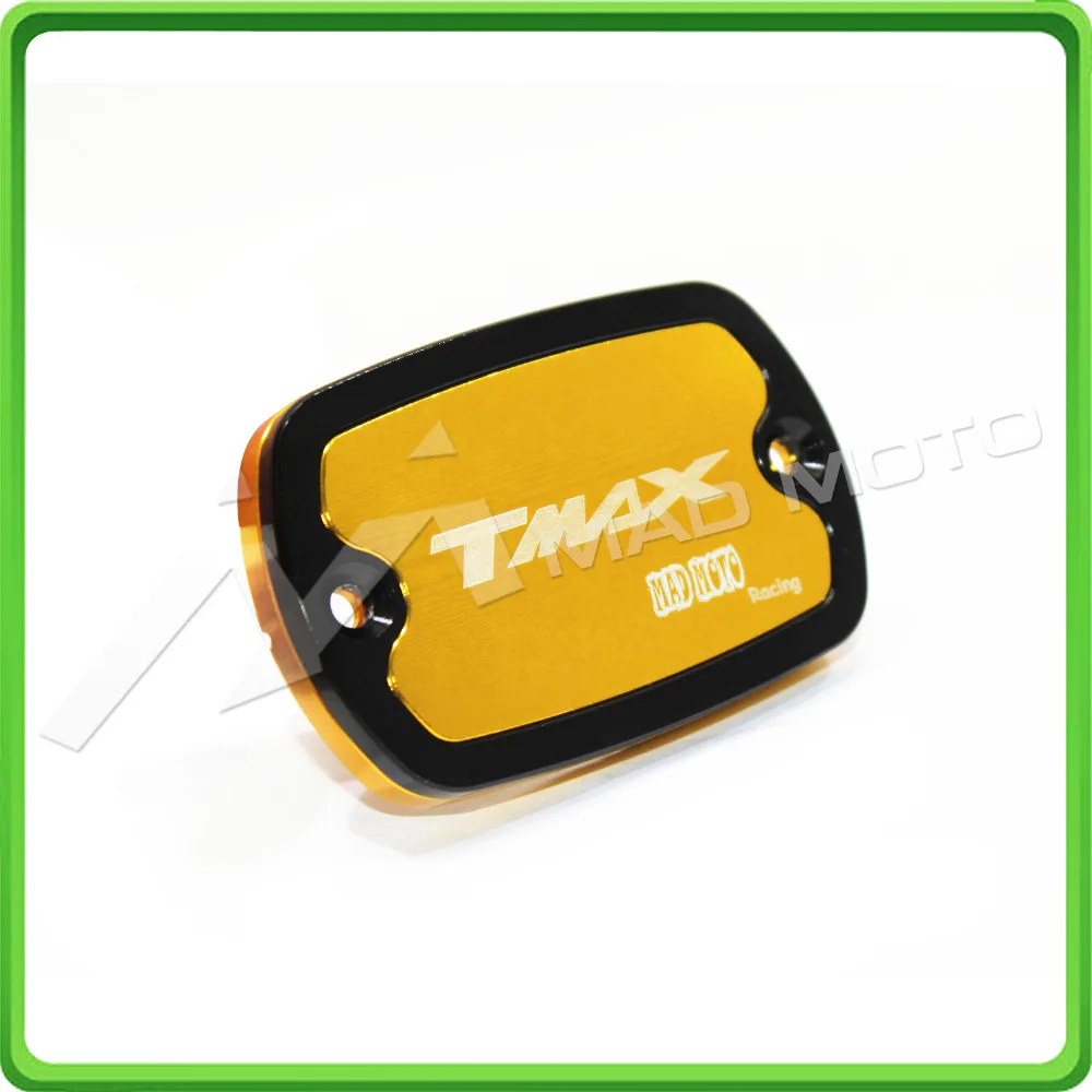 2pcs Brake Fluid Tank Cap Oil Cover For Yamaha TMAX 530 2012 2013 2014 2015 2016 Gold color (4)