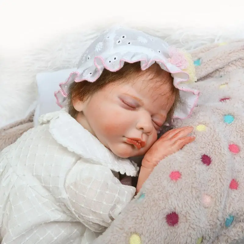 

NPK Doll Reborn Full silicone Vinyl Babies For Girls Hair Wig Realistic Alive Soft Baby Doll bonecas reborn