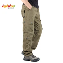 Тактические Мужские штаны, Армейский Камуфляж, для бега, хлопковые длинные штаны, много карманов, на молнии, Военный стиль, камуфляжные мужские брюки карго