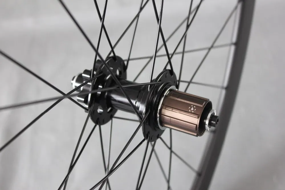 Discount ICANBikes Cyclocross Bike/Mountain hard tail 700C Wheelset 38mm Clincher Carbon Road Wheels Disc Brake Bitex Hub 1