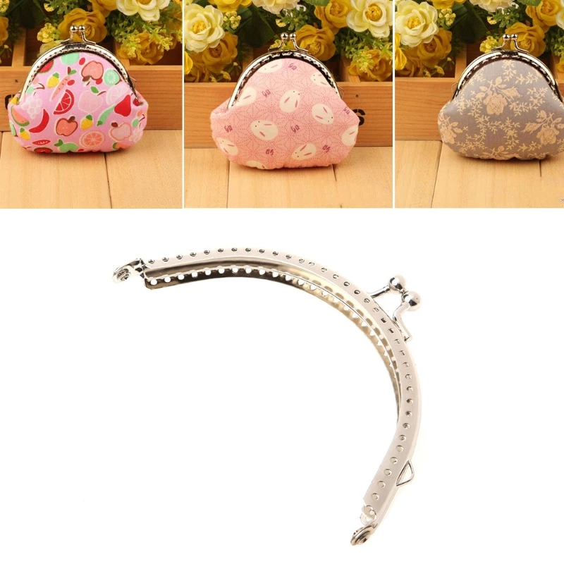 

2018 Fashion 10.5cm Metal Frame Kiss Clasp Arch For Purse Bag Handbag Accessories DIY Craft Silver New Vintage Elegant Handle
