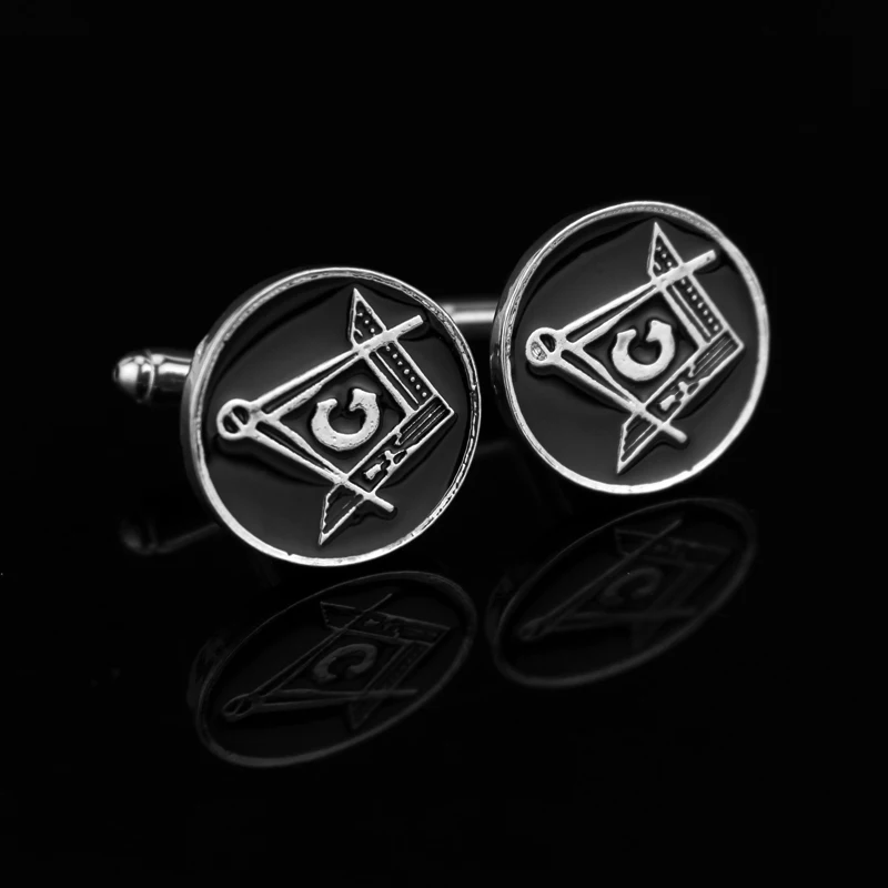 

MOCHUN Masonic Black Cufflinks for Freemason Masonry Sleeve Buttons Masons Men Cuff Link for Garment Accessories-20