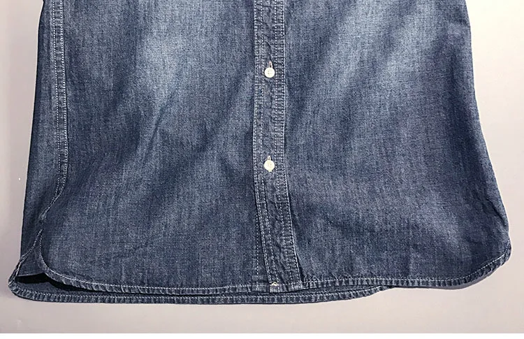 Летняя мужская джинсовая рубашка хлопковые джинсовые рубашки с коротким рукавом мужские однобортные винтажные ковбойские джинсы Camisa