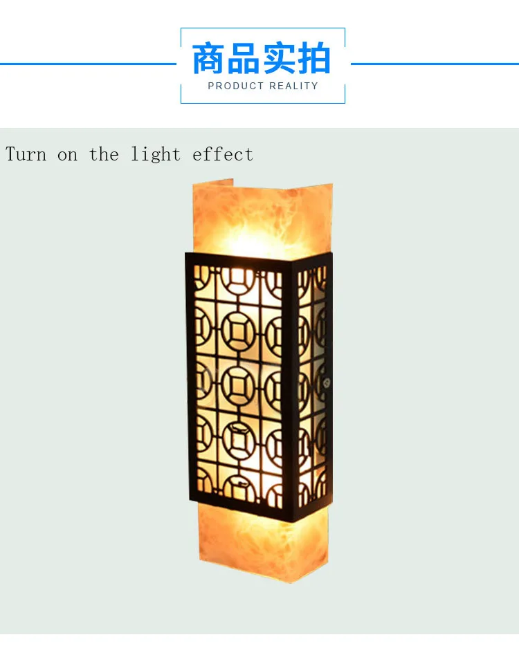 

New Chinese style outdoor waterproof LED wall lamp hotel corridor light square retro wall lamp