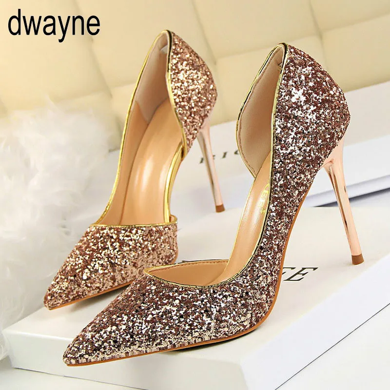 

Women Pumps Extrem Sexy High Heels Women Shoes Thin Heels Female Shoes Wedding Shoes Gold Sliver White Ladies Shoes fgb56