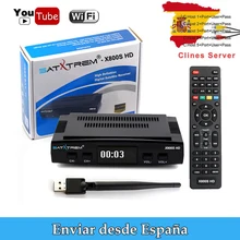 X800S HD Satellite TV Receiver 1080p HD DVB-S2 USB 3G dongle Support YouTube/PowerVu /DRE/Biss key/Europe cccam Ship from Spain