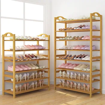 

Bamboo Doorway Shoe Rack Simple And Economical Shoe Cabinet Dormitory Space-saving Storage Shoe Rack Storage Rack