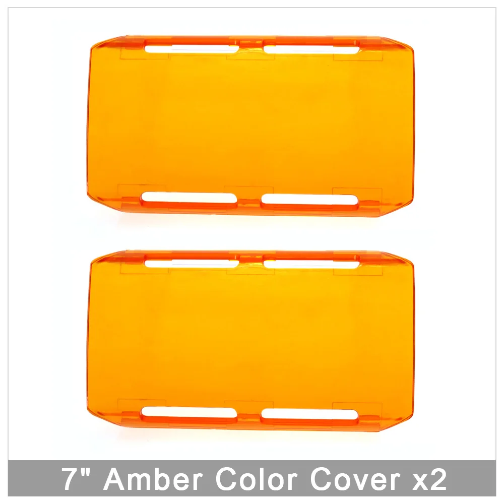7Inch Amber Cover x2 60 Вт 120 Вт 180 Вт 4х4 внедорожный светодиодный светильник Бар для автомобилей комбинированный лучи внедорожник ATV Трактор Лодка б/у экскаватор 12V 24V Подсветка - Цвет: 7Inch Amber Cover x2