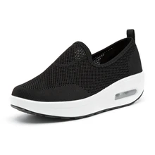 Г., летняя модная женская обувь на плоской платформе женская повседневная обувь с дышащей сеткой Мокасины, zapatos mujer, женские водонепроницаемые Мокасины черного цвета