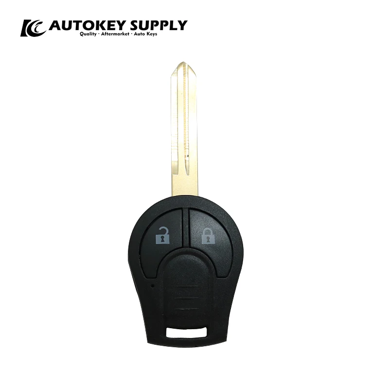 

AUTOKEY SUPPLY factory direct sales.car styling for Nissan 2 buttons remote key bade 433Mhz car key AKNIC403