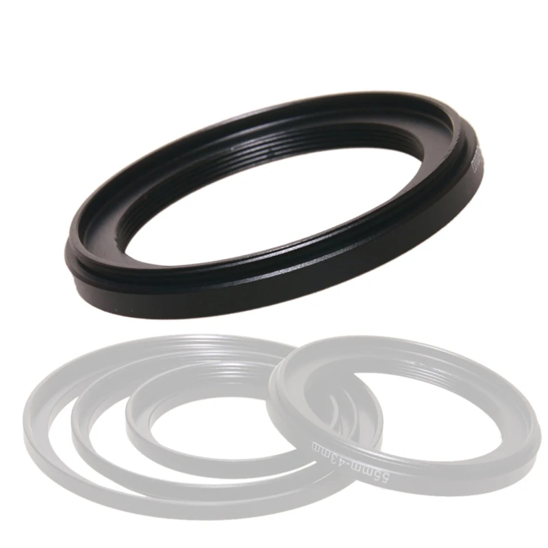 Yunchenghe 55-62mm Camera Black Aluminum Adapter Ring Lens Adapter for Camera Filter Adapter Ring 