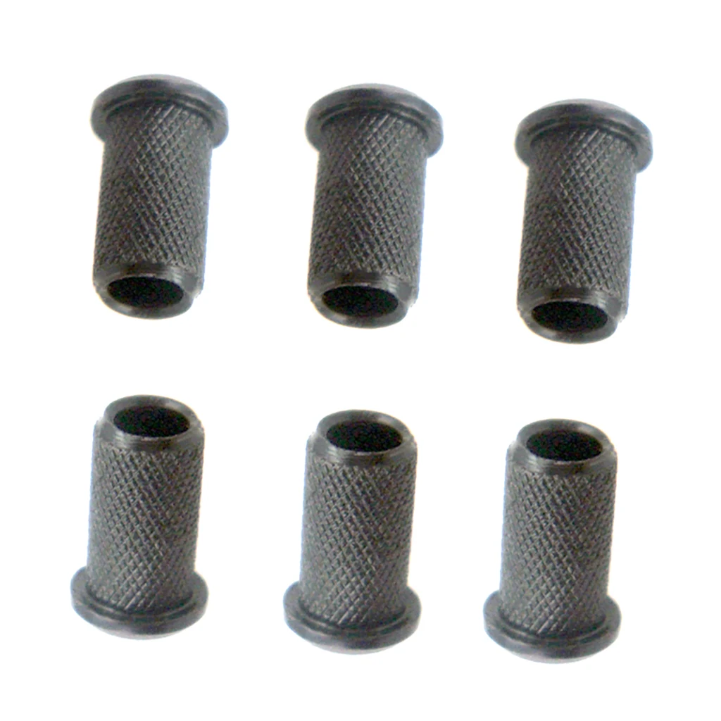 6 Pieces Electric Guitar String Thru Body Ferrules Bushing Guitar String Mounting Ferrules Set for Guitar Parts