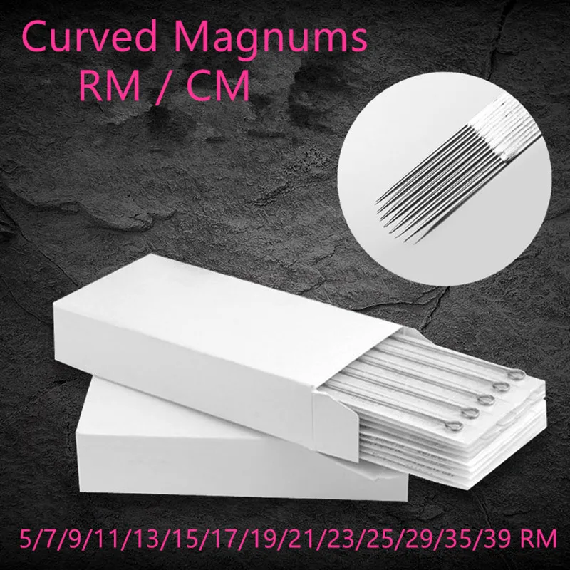 

One Box Pre-sterilized Curved Round Magnum Tattoo Needle Supply 5/7/9/11/13/15/17/19/21/23/25/29/35/39 RM