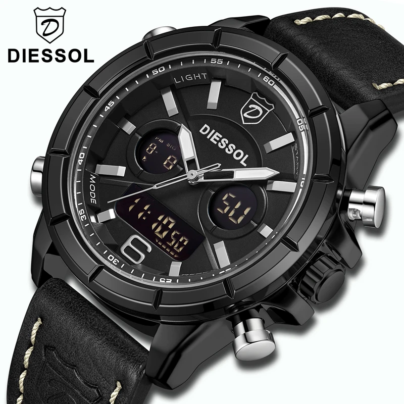 

DIESSOL Military Sport Watch Men Electronic Mens Watches Top Brand Luxury Male Quartz Clock LED Digital Watch Relogio Masculino