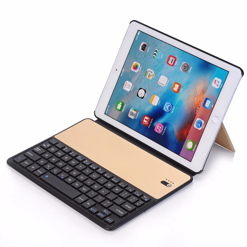 Алюминиевый Съемный беспроводной Bluetooth чехол-клавиатура для Apple iPad Air 1 2 Air1 Air2 Pro 9,7 Funda Tablet Shell