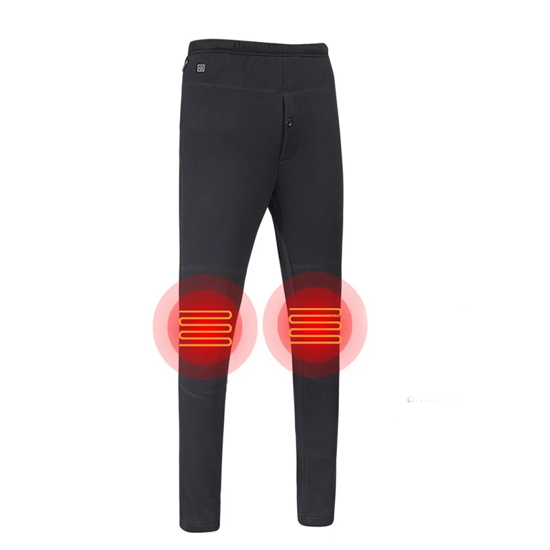 Для женщин и мужчин, походные ветрозащитные USB штаны с электрическим подогревом, теплые штаны для путешествий, уличные брюки с подогревом, зимние спортивные штаны - Цвет: Black Men