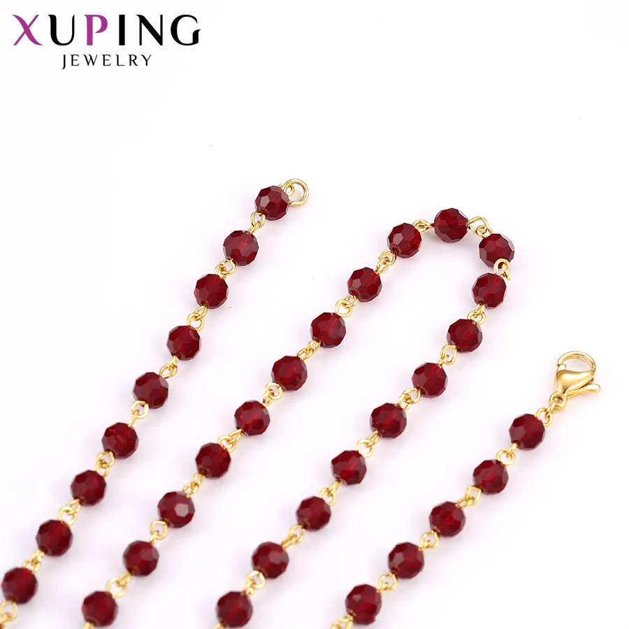 Xuping Мода чистое золото цвет покрытием высокое качество Новое поступление ожерелье с красными бусинами ювелирные изделия для женщин рождественские подарки S193-45509