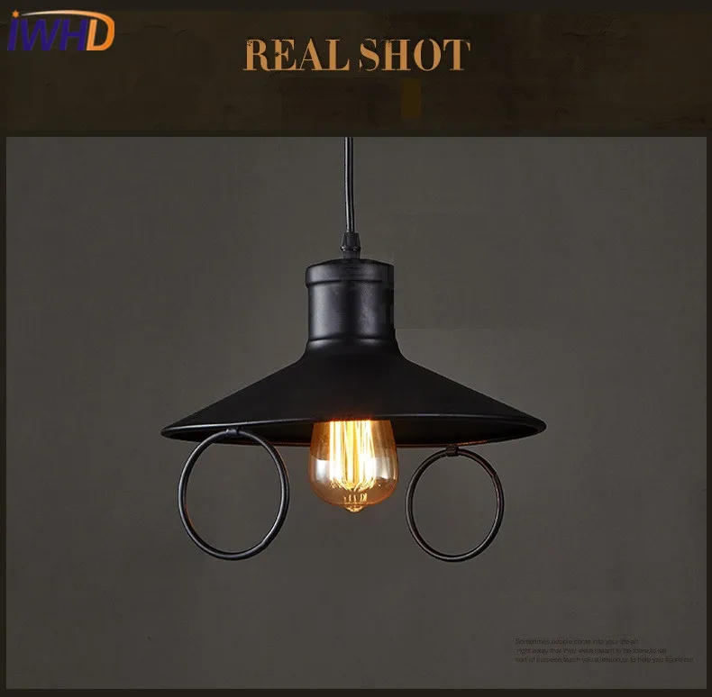 Iwhd vintage industrial colgante Iluminación iluminación hogar Iluminación estilo loft retro hierro lámpara Restaurante Salón iluminación